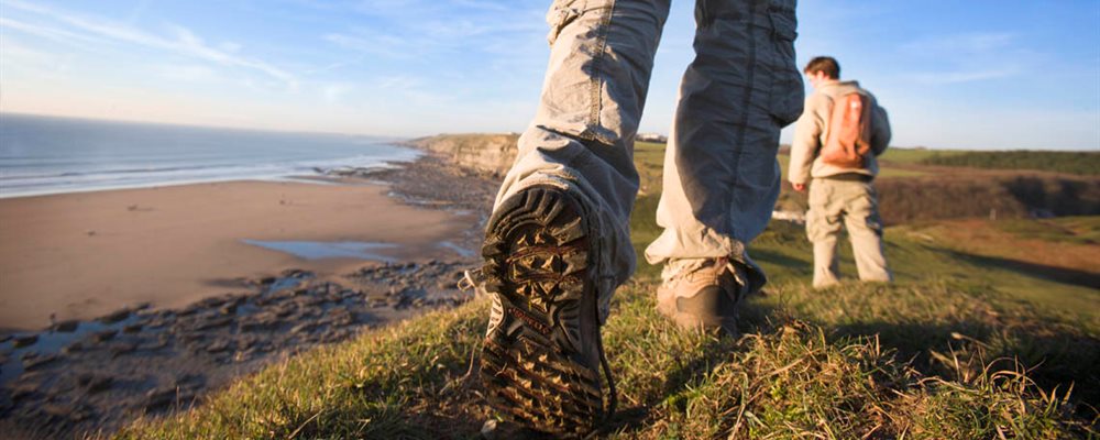 Walking on a cliff