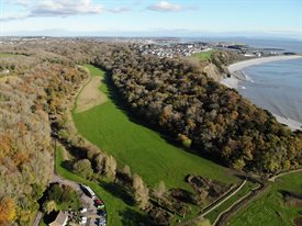 woodlands porthkerry drone view